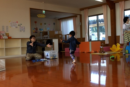 金子さん親子の様子