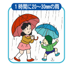 強い雨　[図]